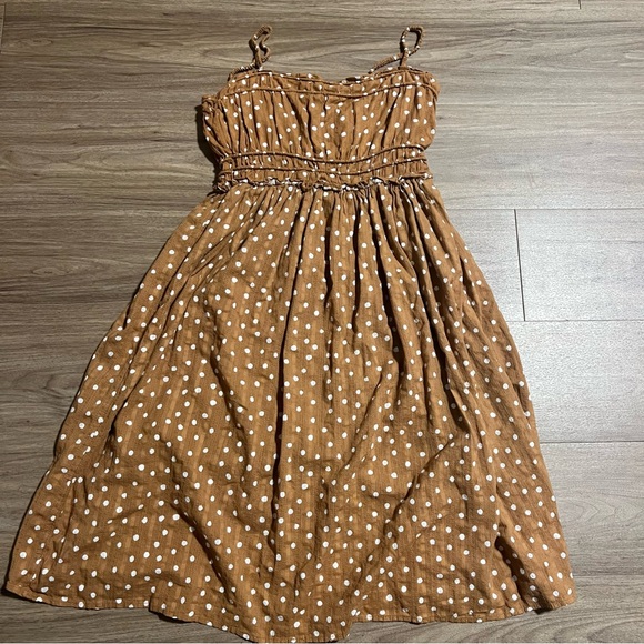 ☀️2/$22☀️ Maurice’s Brown and White Polka Dot Dress - Picture 2 of 8
